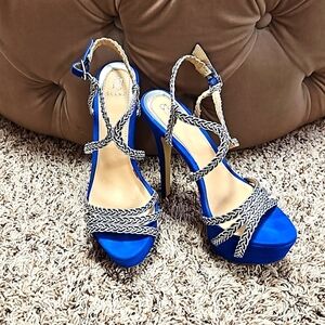 Scene Velvet Blue 🔥Platform  Stilettos